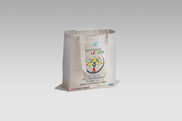 Baumwolltasche Demokratie Leben