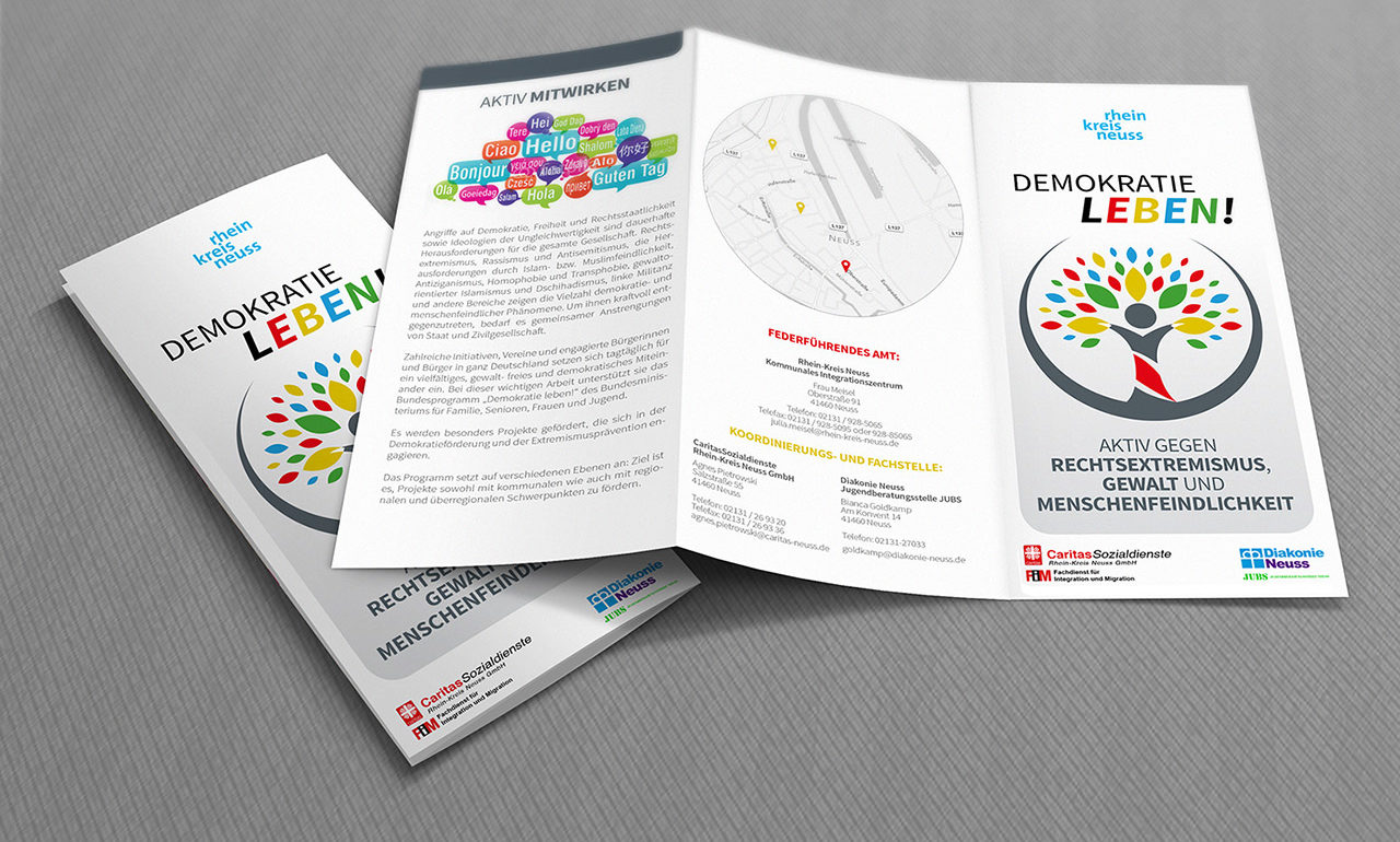 Flyer Design Demokratie Leben