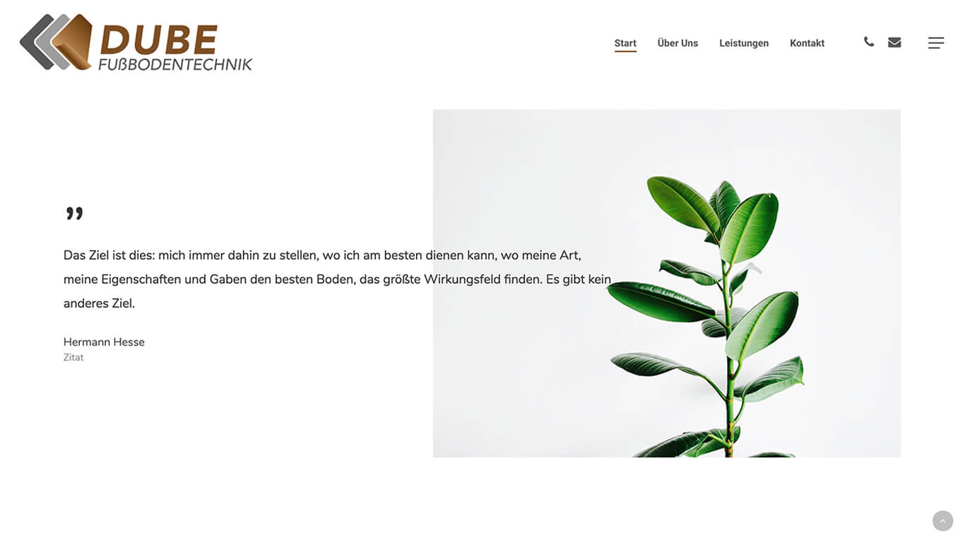 Webdesign DUBE Fussbodentechnik